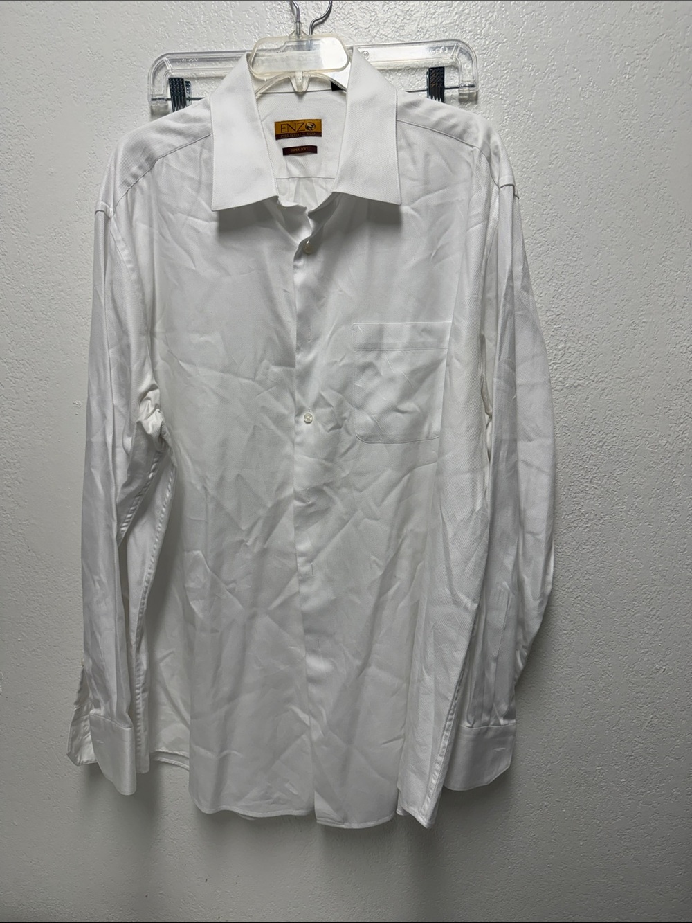 White Men's Dress Shirt - Classic Point Collar